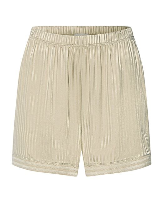 Hanro Natural Satin Striped Lounge Shorts