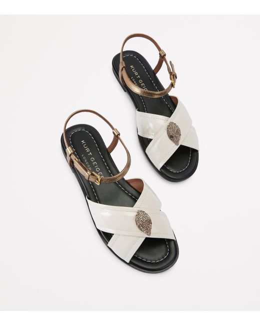 Kurt Geiger Brown Leather Orson Sandals