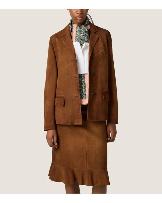 Miu Miu Brown Suede Jacket
