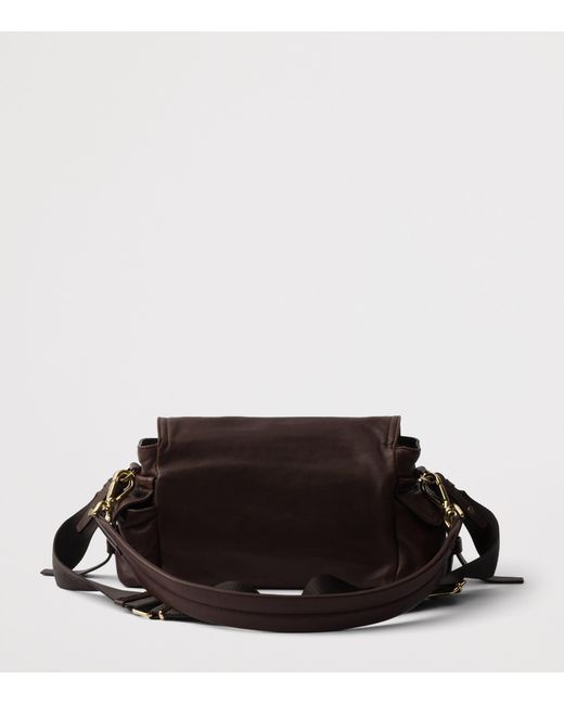 Prada Brown Medium Leather Explore Shoulder Bag