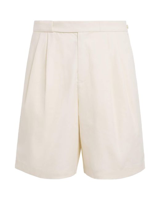 Fred Perry White Cotton-Blend Twill Tennis Shorts for men