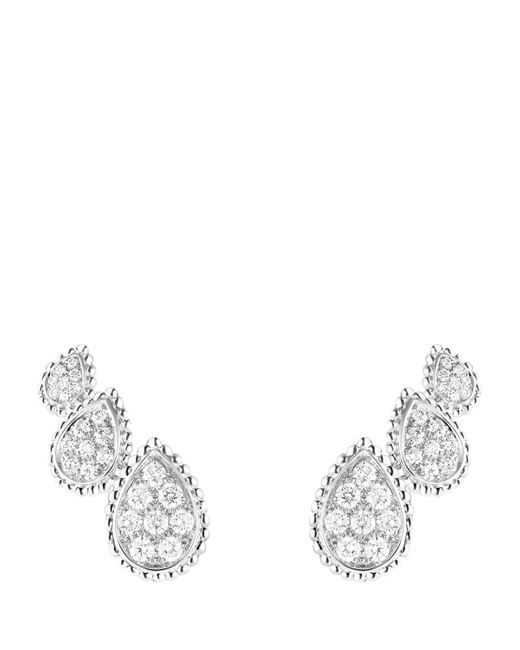 Boucheron Metallic And Diamond Serpent Bohème Three Motifs Earrings