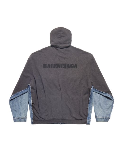 Balenciaga Paris Hybrid Jacket in Blue for Men | Lyst
