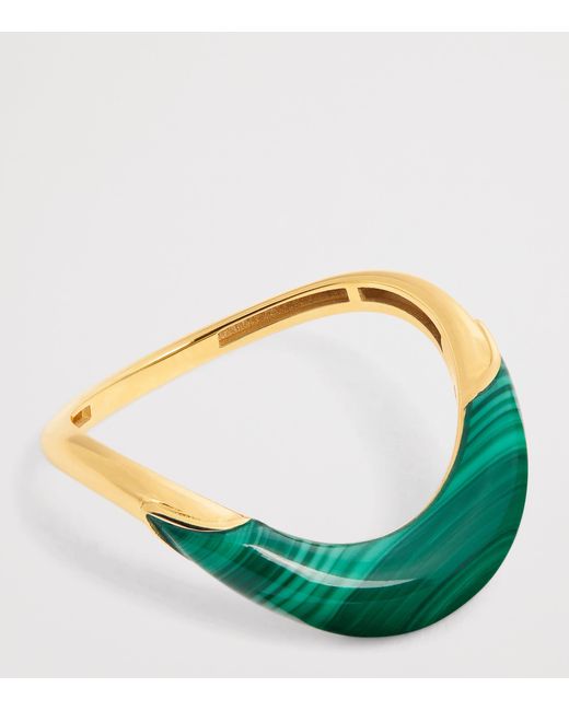 L'Atelier Nawbar Green And Malachite Boa Stackable Ring