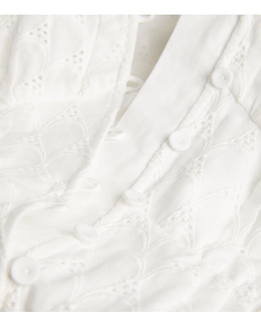 Diane von Furstenberg White Cotton Button-down Midi Dress