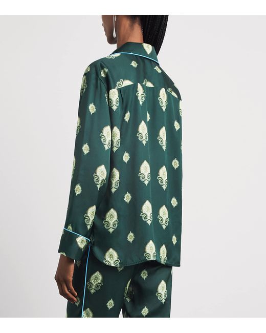 Sandro Green Paisley Pyjama-Style Shirt