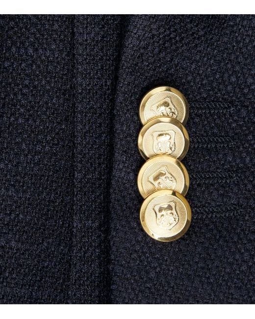 Corneliani Blue Virgin Wool Double-Breasted Blazer for men