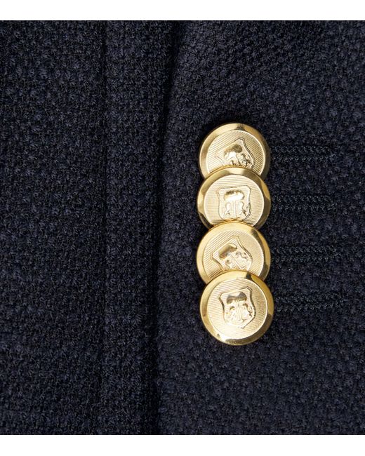 Corneliani Blue Virgin Wool Double-Breasted Blazer for men