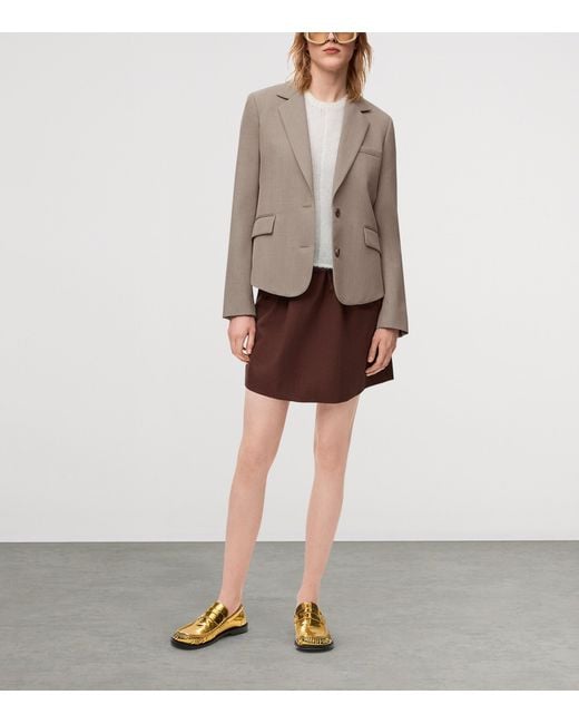 Loewe Brown Wool Buckle-Back Blazer
