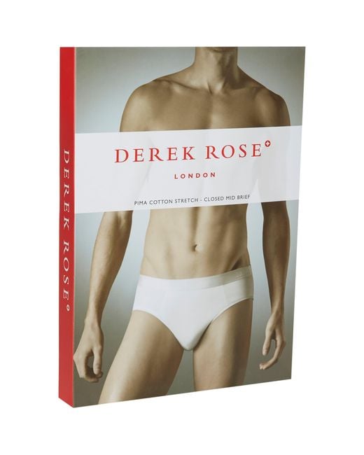 Derek Rose White Jack Pima Cotton Briefs for men
