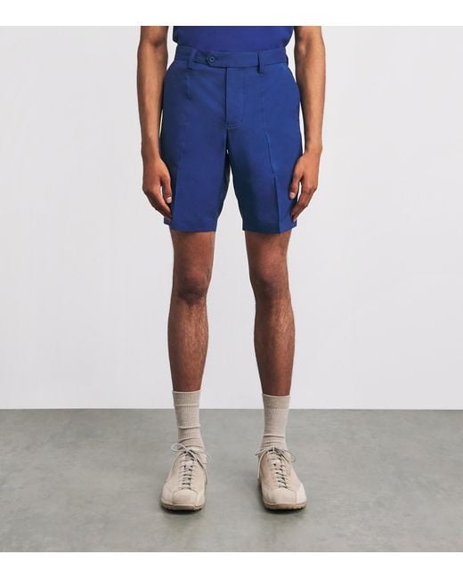J.Lindeberg Blue Mitch Straight Shorts for men
