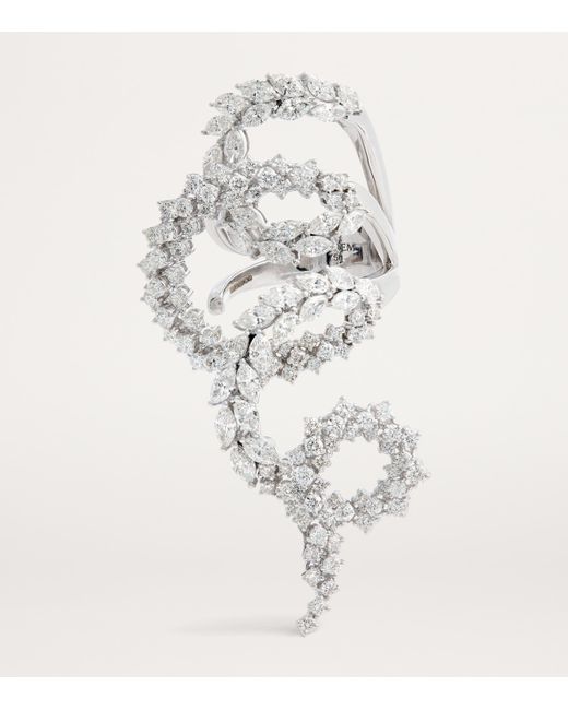 YEPREM Metallic And Diamond Y-Not Ring