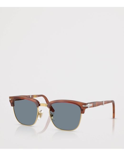Persol Blue Acetate Square Sunglasses