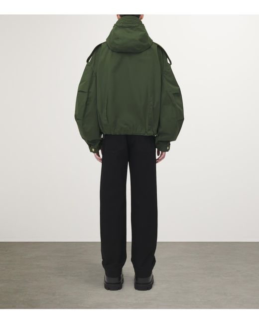 Alexander McQueen Green Cotton Hooded Jacket for men