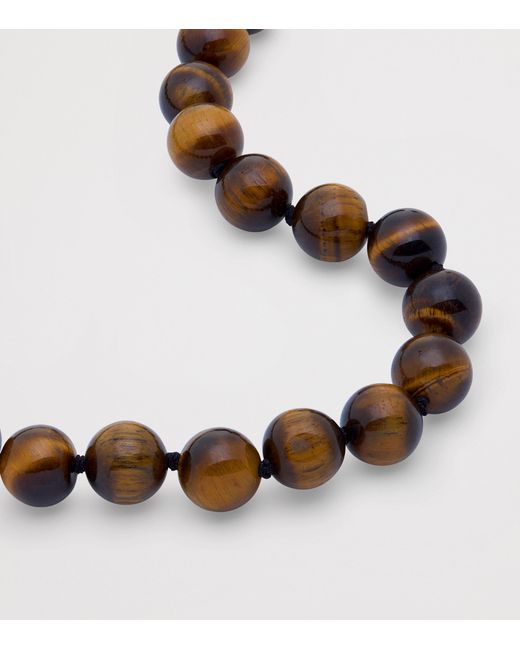 Monica Vinader Metallic Vermeil And Tiger's Eye Kate Young Bead Necklace