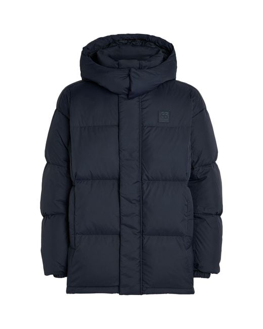 66 North Blue Recycled Dyngja Hooded Puffer Jacket for men