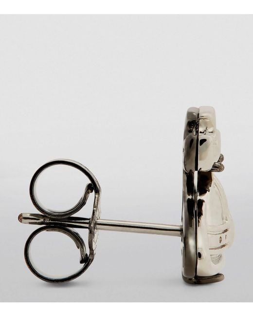 Vivienne Westwood Suzon Orb Single Stud Earring in Metallic