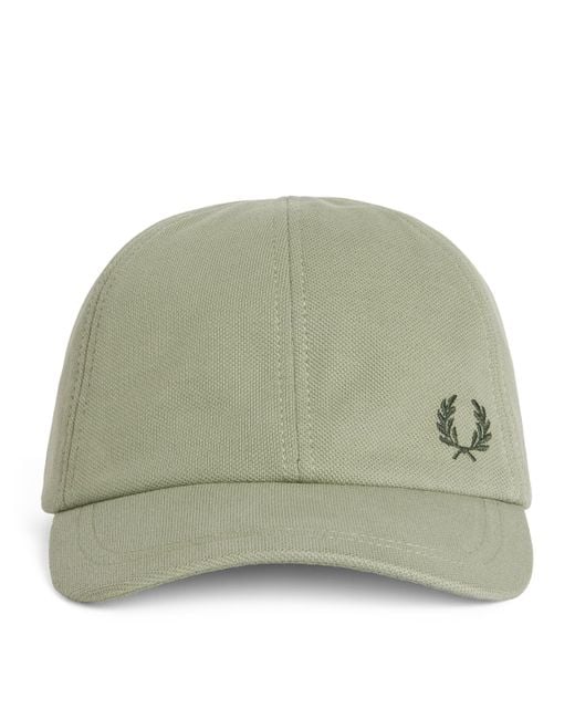 Fred Perry Green Embroidered Logo Baseball Cap for men