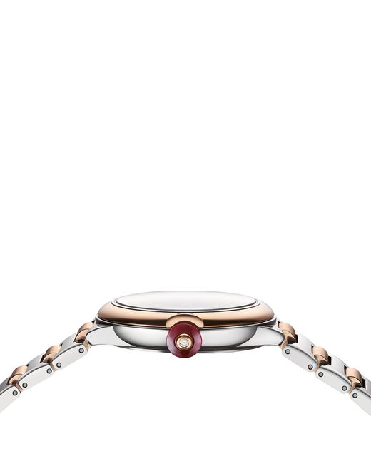 BVLGARI Metallic Stainless Steel And Diamond Lvcea Watch