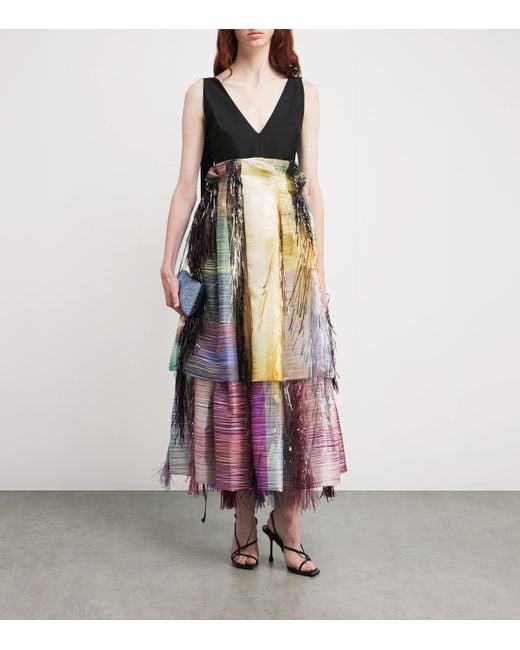 Roksanda Purple Filcoupé Textured Hanae Maxi Dress