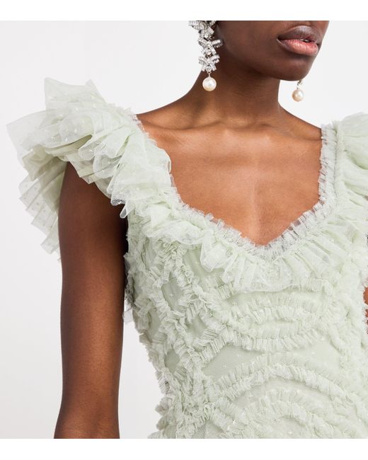 Needle & Thread Backless Lola Ballerina Midi Dress in White | Lyst UK
