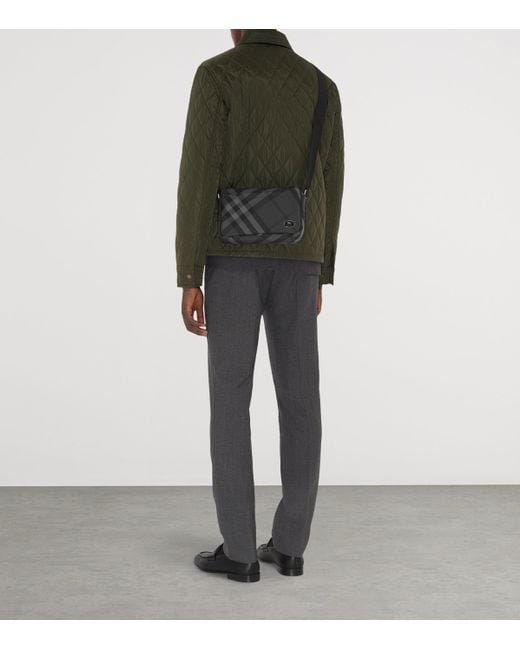 Burberry Black Slim Grid Cross-Body Bag