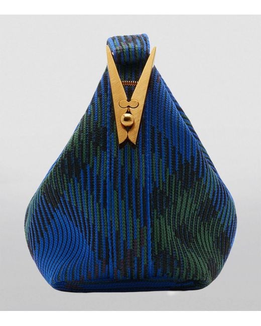 Burberry Blue Mini Peg Top-handle Bag