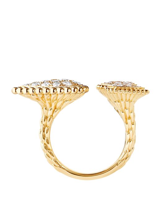 Boucheron Metallic And Diamond Serpent Bohème Three Motifs Ring
