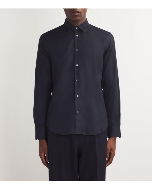 Paul Smith Blue Cotton-Lyocell Shirt for men