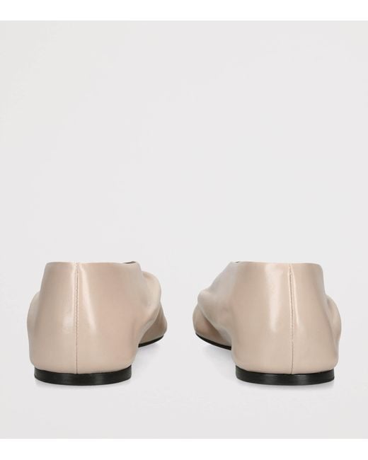 Khaite Natural Leather Miriam Ballet Flats