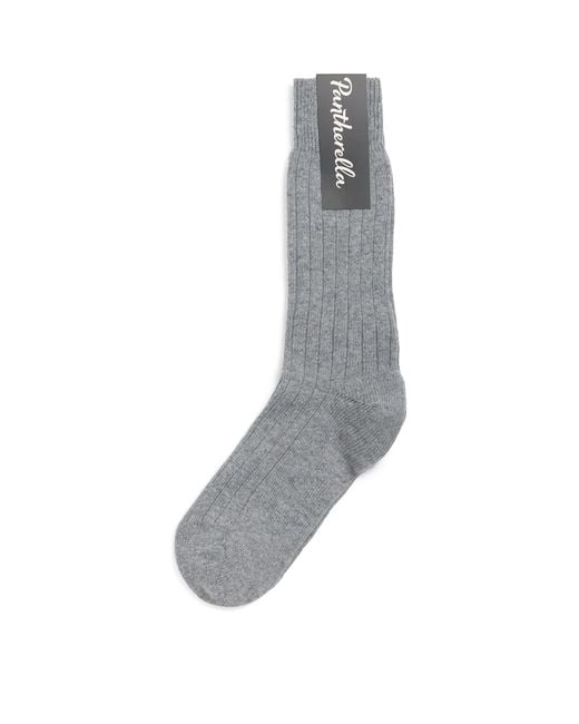 Pantherella Gray Cashmere-Blend Waddington Socks for men