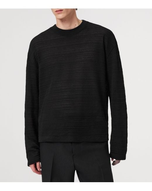 AllSaints Black Organic Cotton Cove T-Shirt for men