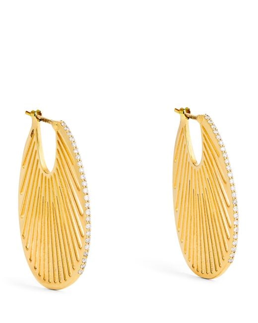 L'Atelier Nawbar Metallic And Diamond Cosmic Rays Earrings