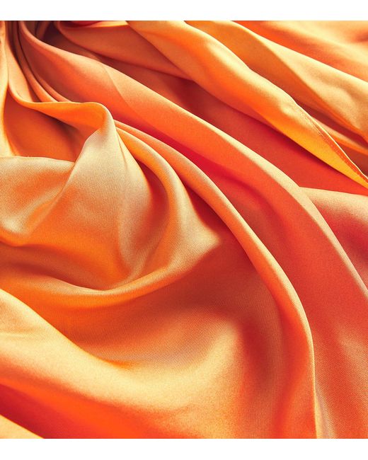 Zimmermann Orange Silk Tranquillity Scarf Mini Skirt
