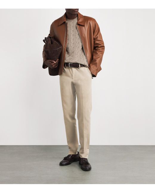Ralph Lauren Brown Cashmere Cable-Knit Sweater