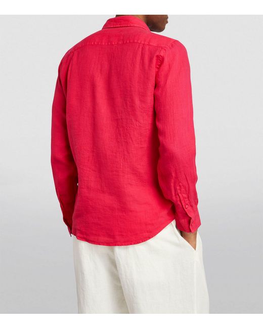 Vilebrequin Pink Linen Shirt for men