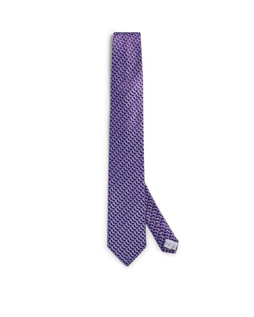 Eton of Sweden Purple Silk Geometric Tie for men