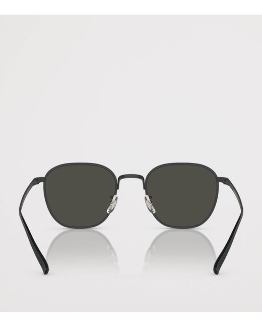 Oliver Peoples Gray Titanium Rynn Square Sunglasses