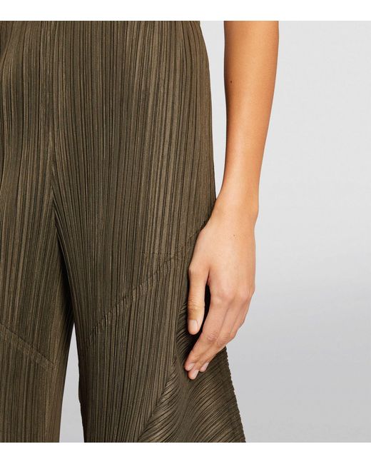 Pleats Please Issey Miyake Brown Thicker Bottoms 2 Flared Trousers
