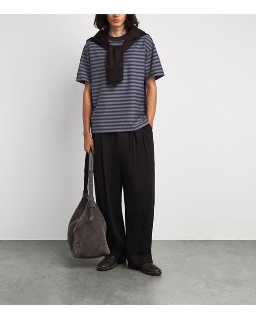 NN07 Blue Organic Cotton Stripe T-Shirt for men