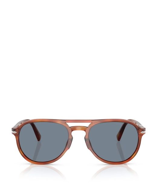 Persol Blue Acetate Pilot Sunglasses