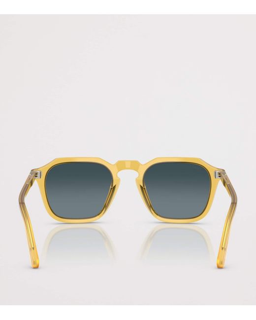 Persol Blue Acetate Square Sunglasses