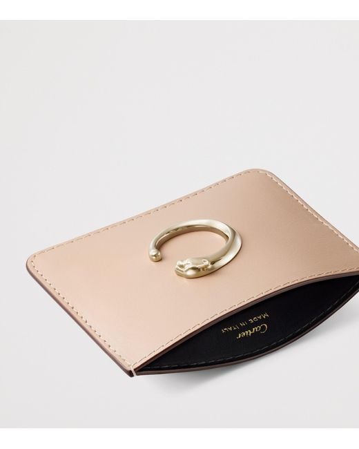 Cartier Natural Leather Panthère C De Card Holder