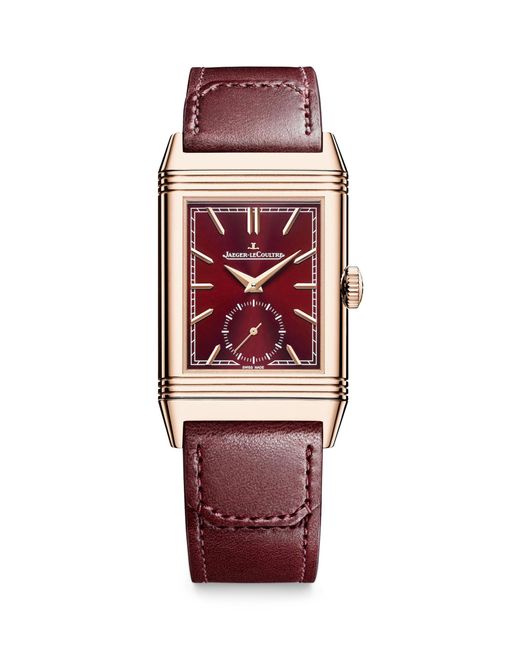 Jaeger-lecoultre Red Rose Gold Reverso Tribute Small Seconds Watch 27.4mm for men
