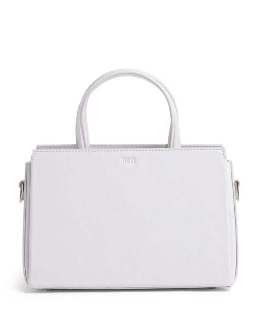 TALEL PARIS White Medium Leather V2 Tote Bag