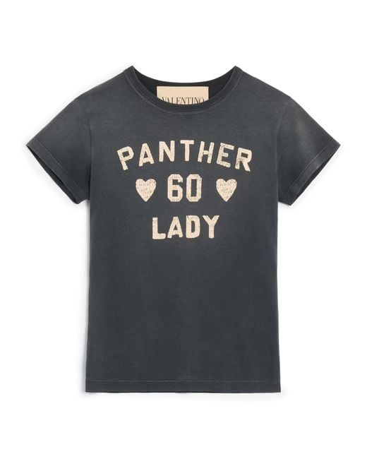 Valentino Black Cotton Printed T-Shirt