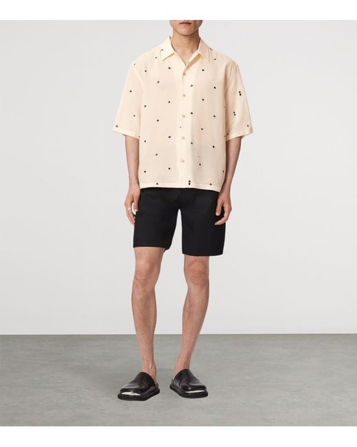 AllSaints Natural Short-Sleeve Cardsuit Shirt for men