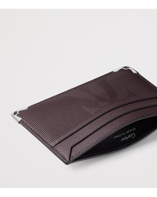 Cartier Purple Leather Must De Card Holder for men