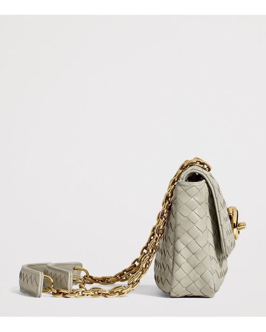 Bottega Veneta Gray Baby Leather Madison Shoulder Bag