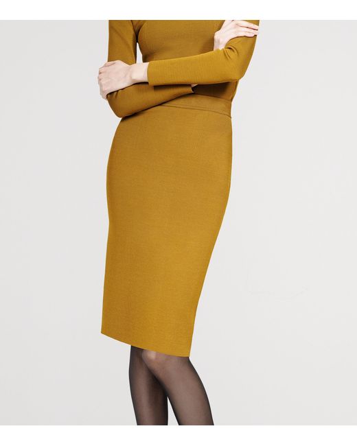 Tom Ford Green Knitted Midi Skirt